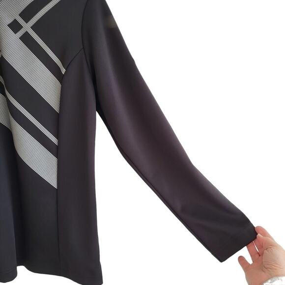 ADIDAS Golf Climalite 1/4 Zip Pullover Top Men's Large Black Quick Dry Stretch - Picture 3 of 8